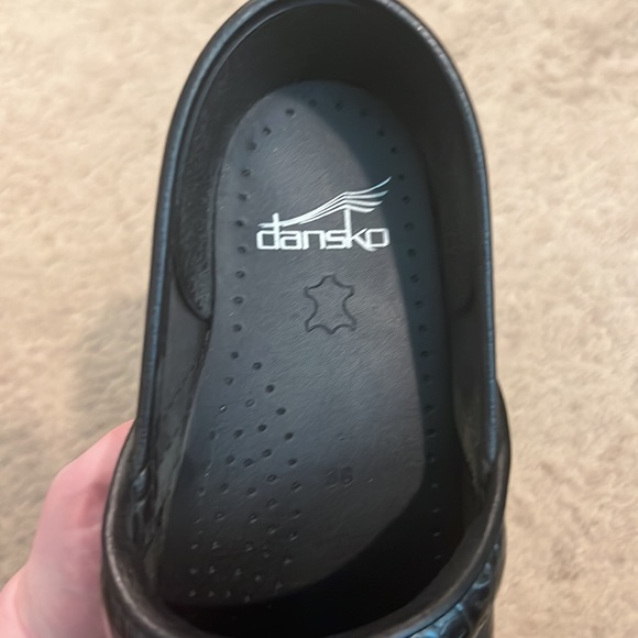 Dansko clogs, like new, black, good tread, size 38 = size 8 women’s. - Picture 6 of 7